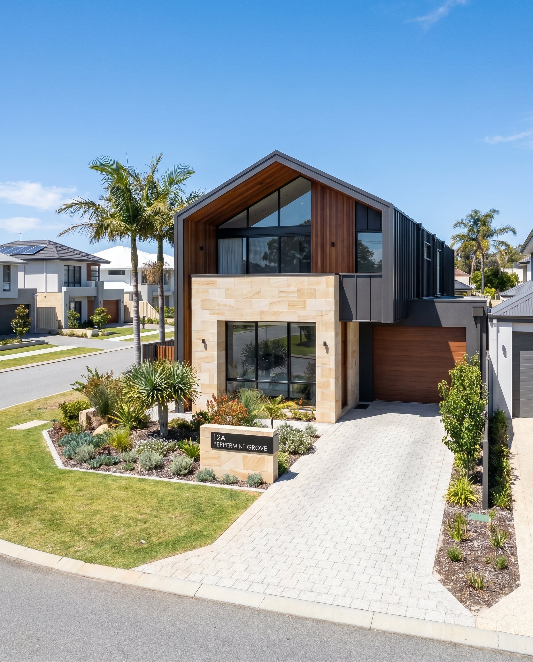 New residential design, completed home