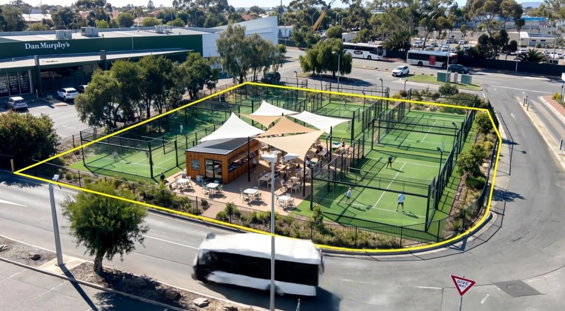Westfield West Lakes padel development, Adelaide SA